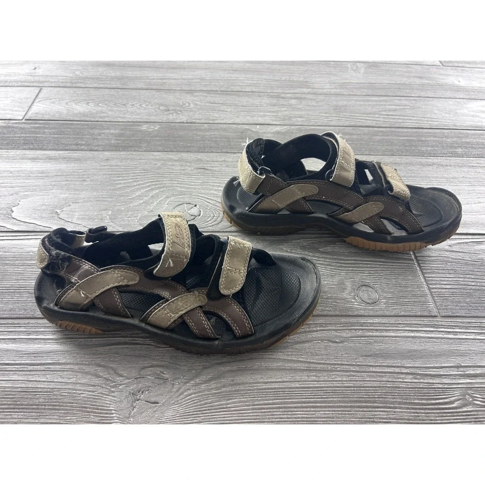 Lisco Mens Golf Sandals Brown Tan Spiked Cleated Strappy Athletic Shoes